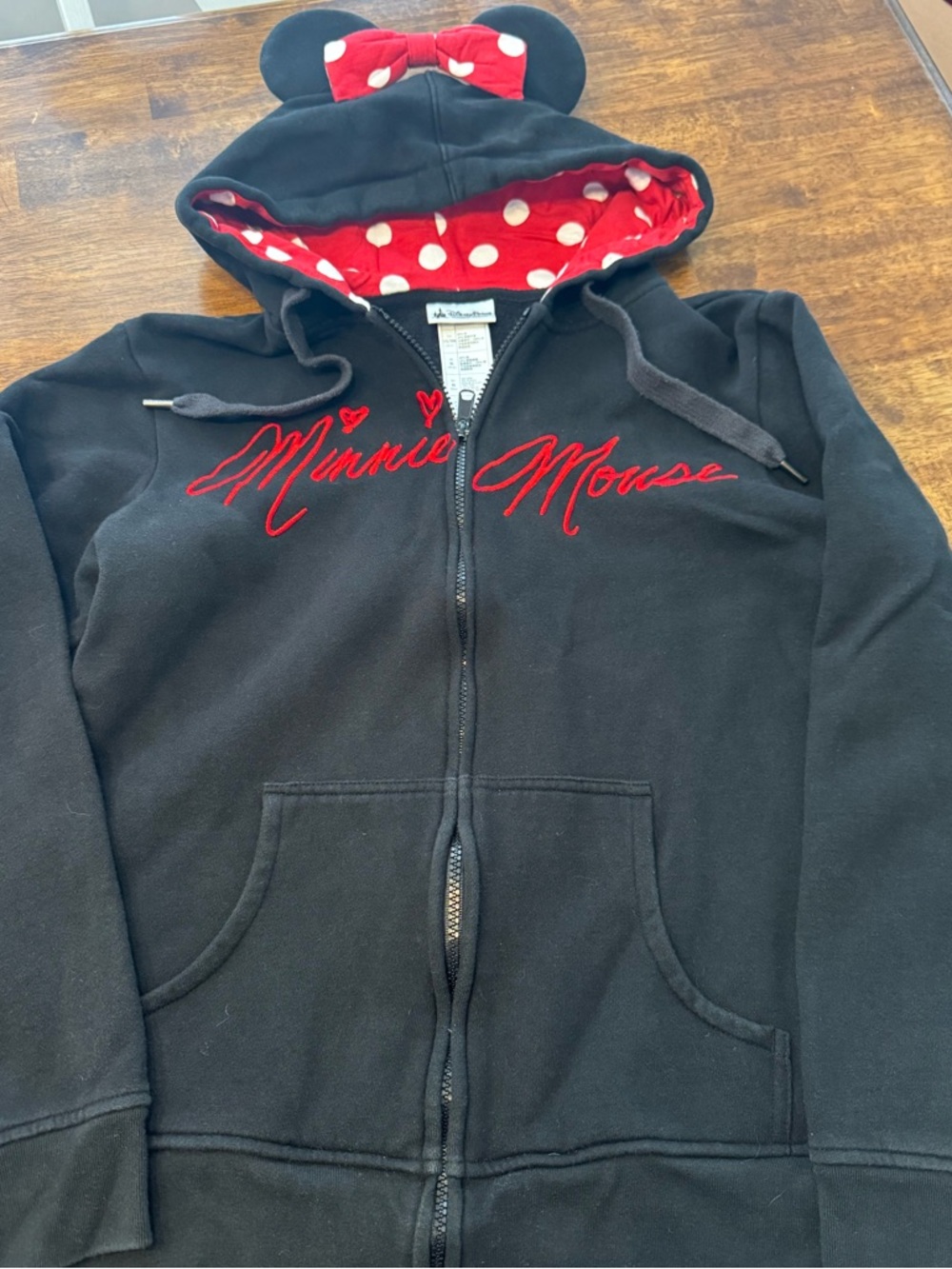 Minnie Mouse zip up hoodie